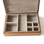 Personalized Black Walnut Jewelry Box with Antique Brass Inlay – Custom Keepsake for Weddings, Anniversaries & Birthdays - Image 9