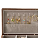 Personalized Black Walnut Jewelry Box with Antique Brass Inlay – Custom Keepsake for Weddings, Anniversaries & Birthdays - Image 6