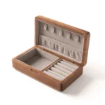 Compact Travel Jewelry Box in Solid Black Walnut – Personalized with Custom Brass Inlay - Image 7