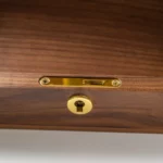 Personalized Keepsake Box – Black Walnut Memory Chest with Engraved Brass Plate & Vintage Latch | Wedding, Baby & Anniversary Gift - Image 8