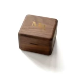 Personalized Wooden Ring Box with Antique Brass Inlay – Solid Black Walnut Gift for Special Moments - Image 11