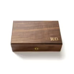 Personalized Walnut Keepsake Box with Brass Monogram & Vintage Latch – Medium Memory Box for Baby, Wedding & Anniversary - Image 12