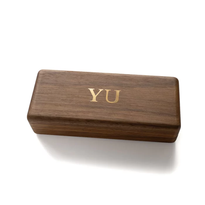 Personalized Wooden Storage Case with Antique Brass Detail – Solid Black Walnut Travel & Desk Box - Image 7