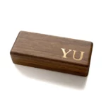 Custom Wooden Storage Box – Black Walnut Travel & Desk Case with Antique Brass Detail - Image 10