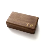 Compact Travel Jewelry Box in Solid Black Walnut – Personalized with Custom Brass Inlay - Image 12