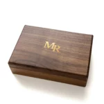 Personalized Black Walnut Jewelry Box with Antique Brass Inlay – Custom Keepsake for Weddings, Anniversaries & Birthdays - Image 12