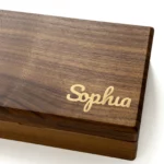 Custom Wooden Jewelry Box with Antique Brass Inlay – Solid Black Walnut Keepsake Box for Special Occasions - Image 12