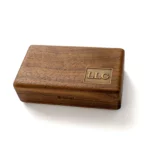Compact Travel Jewelry Box in Solid Black Walnut – Personalized with Custom Brass Inlay - Image 10