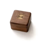 Personalized Wooden Ring Box with Antique Brass Inlay – Solid Black Walnut Gift for Special Moments - Image 6