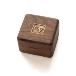 Personalized Wooden Ring Box with Antique Brass Inlay – Solid Black Walnut Gift for Special Moments - Image 10
