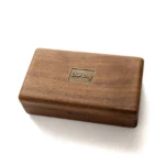 Compact Travel Jewelry Box in Solid Black Walnut – Personalized with Custom Brass Inlay - Image 3