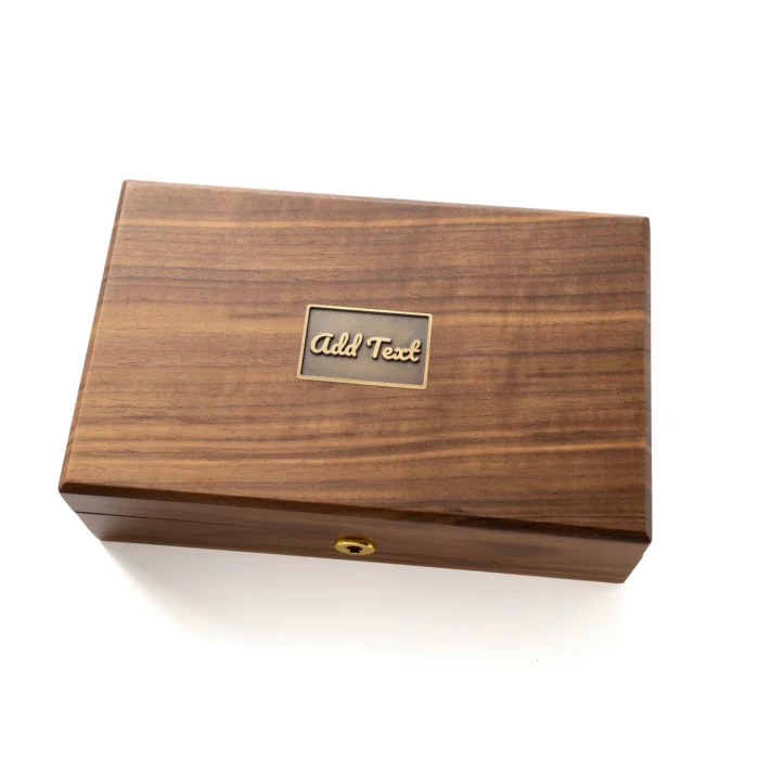 Medium Personalized Wooden Keepsake Box with Brass Monogram – Solid Black Walnut Storage Box with Vintage Latch - Image 10