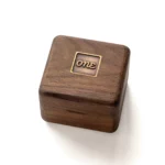 Personalized Wooden Ring Box with Antique Brass Inlay – Solid Black Walnut Gift for Special Moments - Image 8