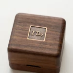 Personalized Wooden Ring Box with Antique Brass Inlay – Solid Black Walnut Gift for Special Moments - Image 4
