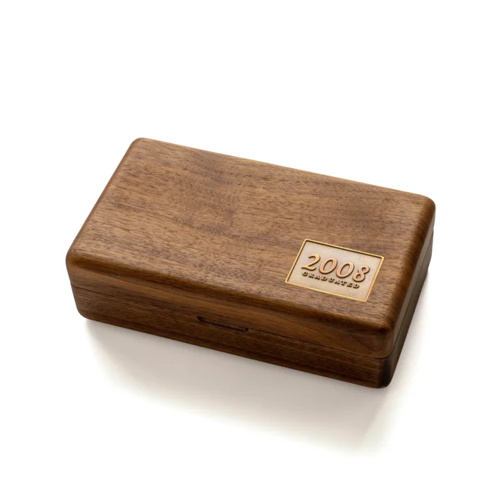 Compact Travel Jewelry Box in Solid Black Walnut – Personalized with Custom Brass Inlay - Image 9