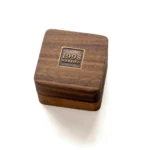Double Ring Wooden Box with Custom Antique Brass Inlay – Solid Black Walnut Personalized Gift for Weddings and Anniversaries - Image 9