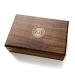 Custom Wooden Jewelry Box with Antique Brass Inlay – Solid Black Walnut Keepsake Box for Special Occasions - Image 15