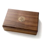 Personalized Black Walnut Jewelry Box with Antique Brass Inlay – Custom Keepsake for Weddings, Anniversaries & Birthdays - Image 10