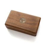 Compact Travel Jewelry Box in Solid Black Walnut – Personalized with Custom Brass Inlay - Image 6