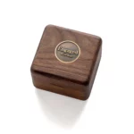Personalized Wooden Ring Box with Antique Brass Inlay – Solid Black Walnut Gift for Special Moments - Image 9