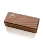 Custom Wooden Storage Box – Black Walnut Travel & Desk Case with Antique Brass Detail - Image 2