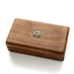 Compact Travel Jewelry Box in Solid Black Walnut – Personalized with Custom Brass Inlay - Image 5