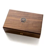 Personalized Keepsake Box – Black Walnut Memory Chest with Engraved Brass Plate & Vintage Latch | Wedding, Baby & Anniversary Gift - Image 3