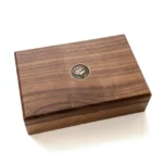 Personalized Black Walnut Jewelry Box with Antique Brass Inlay – Custom Keepsake for Weddings, Anniversaries & Birthdays - Image 14