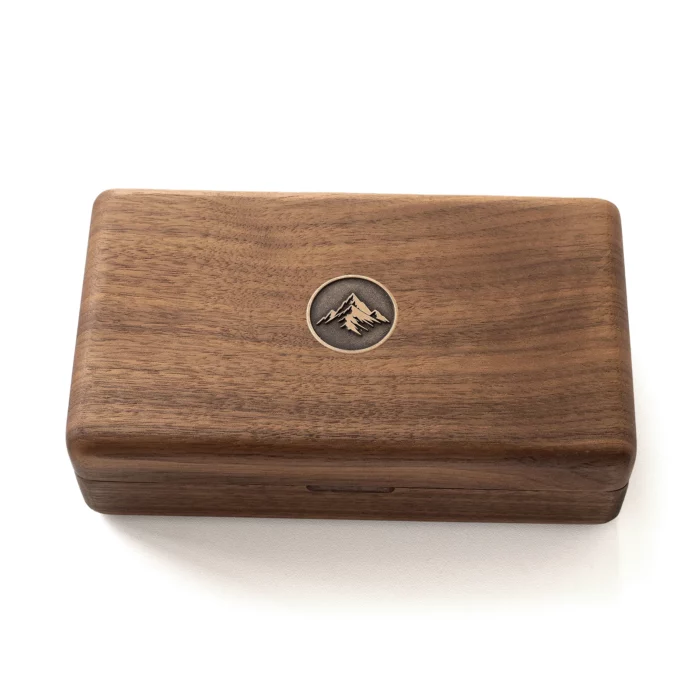 Personalized Travel Jewelry Box – Solid Black Walnut Organizer with Custom Brass Inlay - Image 13
