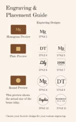 Rectangular Double Ring Wooden Box with Custom Antique Brass Inlay – Solid Black Walnut Gift Case - Image 3