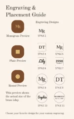 Rounded Square Wooden Ring Box with Custom Antique Brass Inlay – Solid Black Walnut Moss-Look Keepsake - Image 3