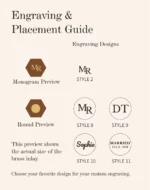 Hexagon Wooden Ring Box with Custom Antique Brass Inlay – Solid Black Walnut Keepsake - Image 4