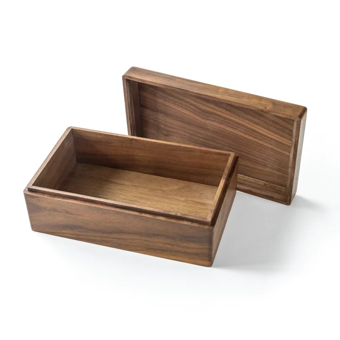 Black Walnut Keepsake Box with Lid – Personalized Memory Box for Wedding, Baby & Anniversary - Image 4
