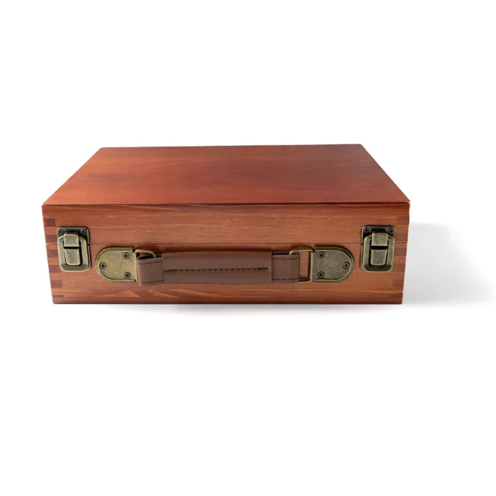 Wooden Keepsake Box with Lock & Handle – Personalized Pine Memory Box for Wedding, Baby & Travel - Image 12