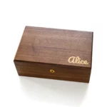 Large Black Walnut Keepsake Box with Lock – Personalized Memory Box for Wedding, Anniversary, Baby Gifts - Image 11